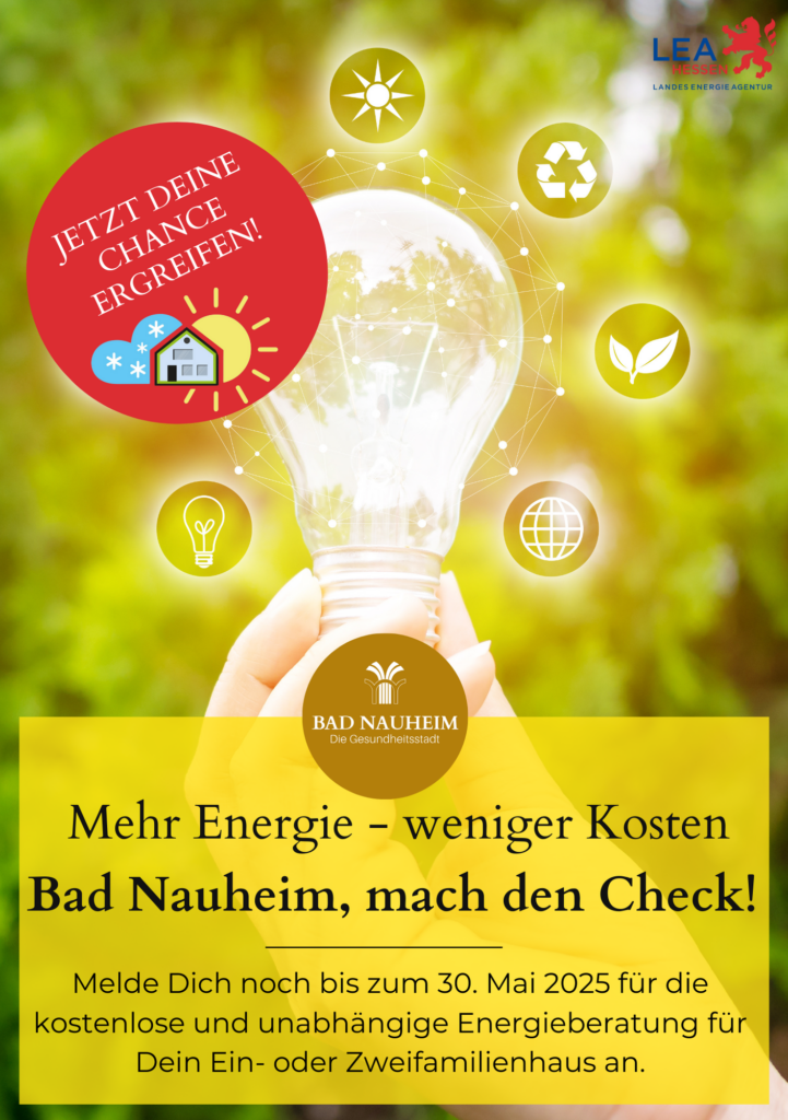 Flyer Stadt Bad Nauheim zur aufsuchenden Energieberatung